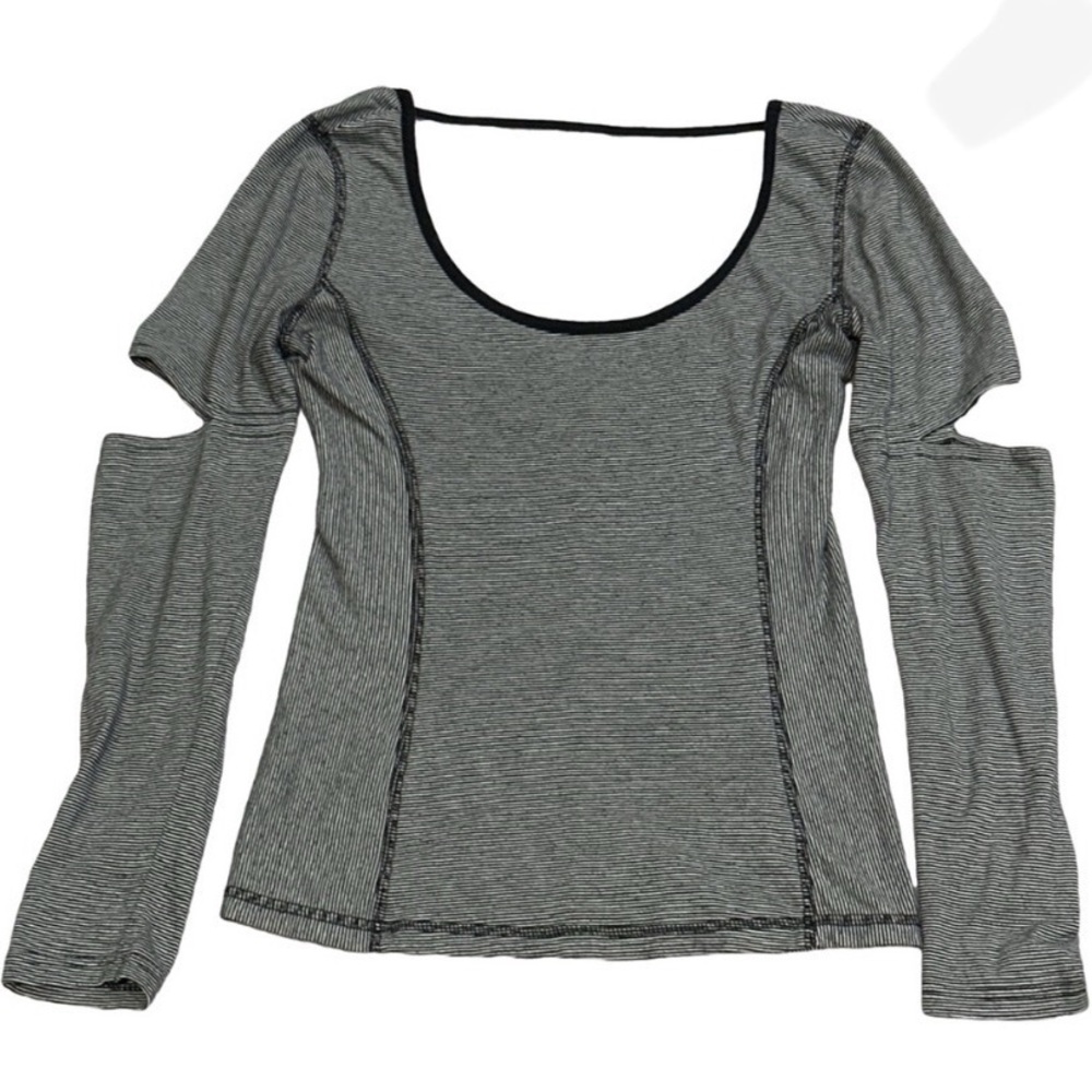 Unique Long Sleeve Top grey and black